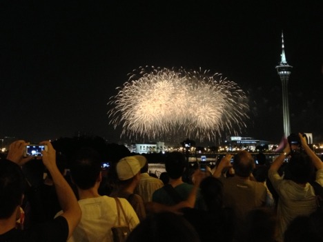 マカオ国際花火コンテスト（2013年）―本紙撮影