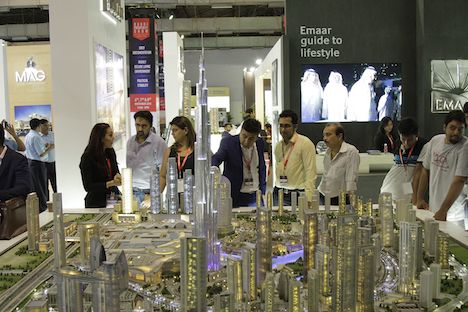 2015年11月にインド・ムンバイで開催されたドバイ・プロパティ・ショーの会場イメージ（写真：Dubai Property Show）