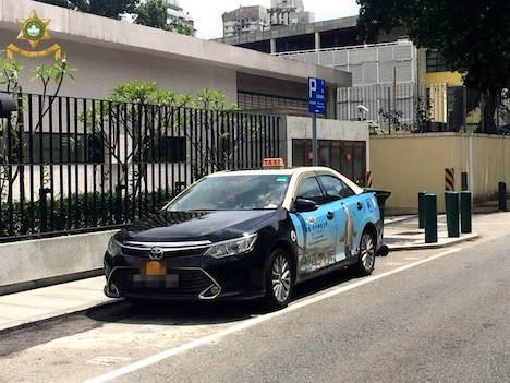 違反常習の運転手が乗務していたタクシー（写真：マカオ治安警察局）